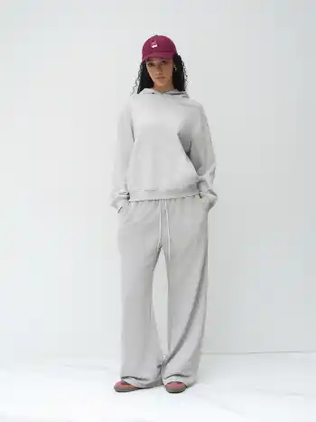 Oversize Terry Einfarbener Hoodie