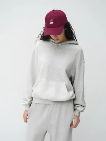 Oversize Terry Einfarbener Hoodie