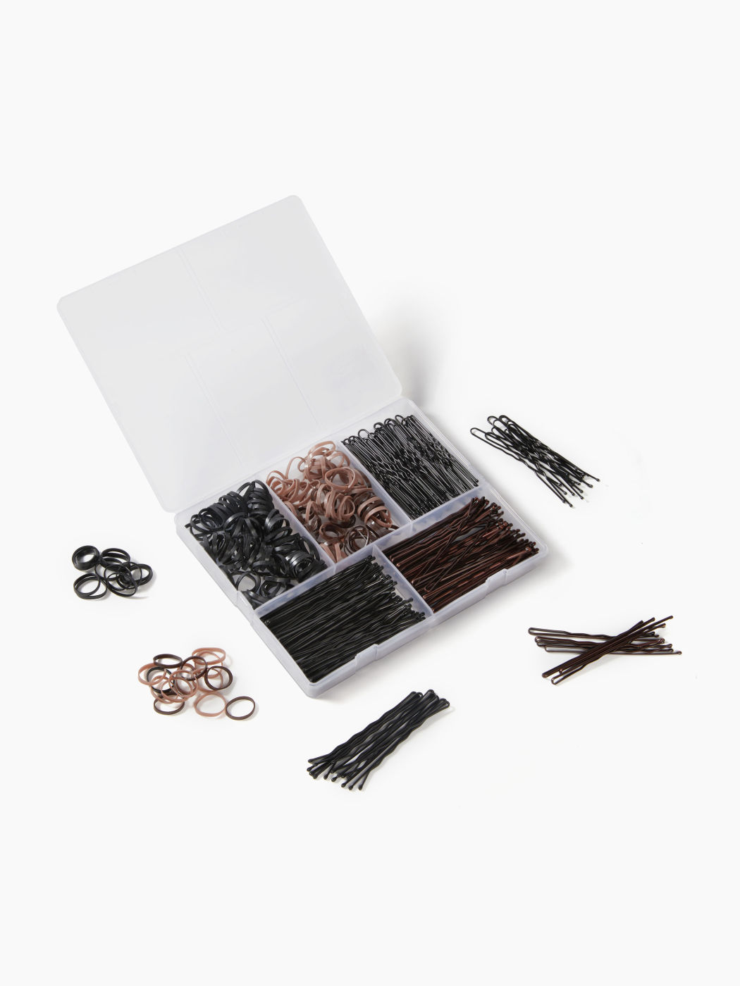 ELASTIC HAIR BAND & WAVY U-SHAPED HAIR CLIP SET