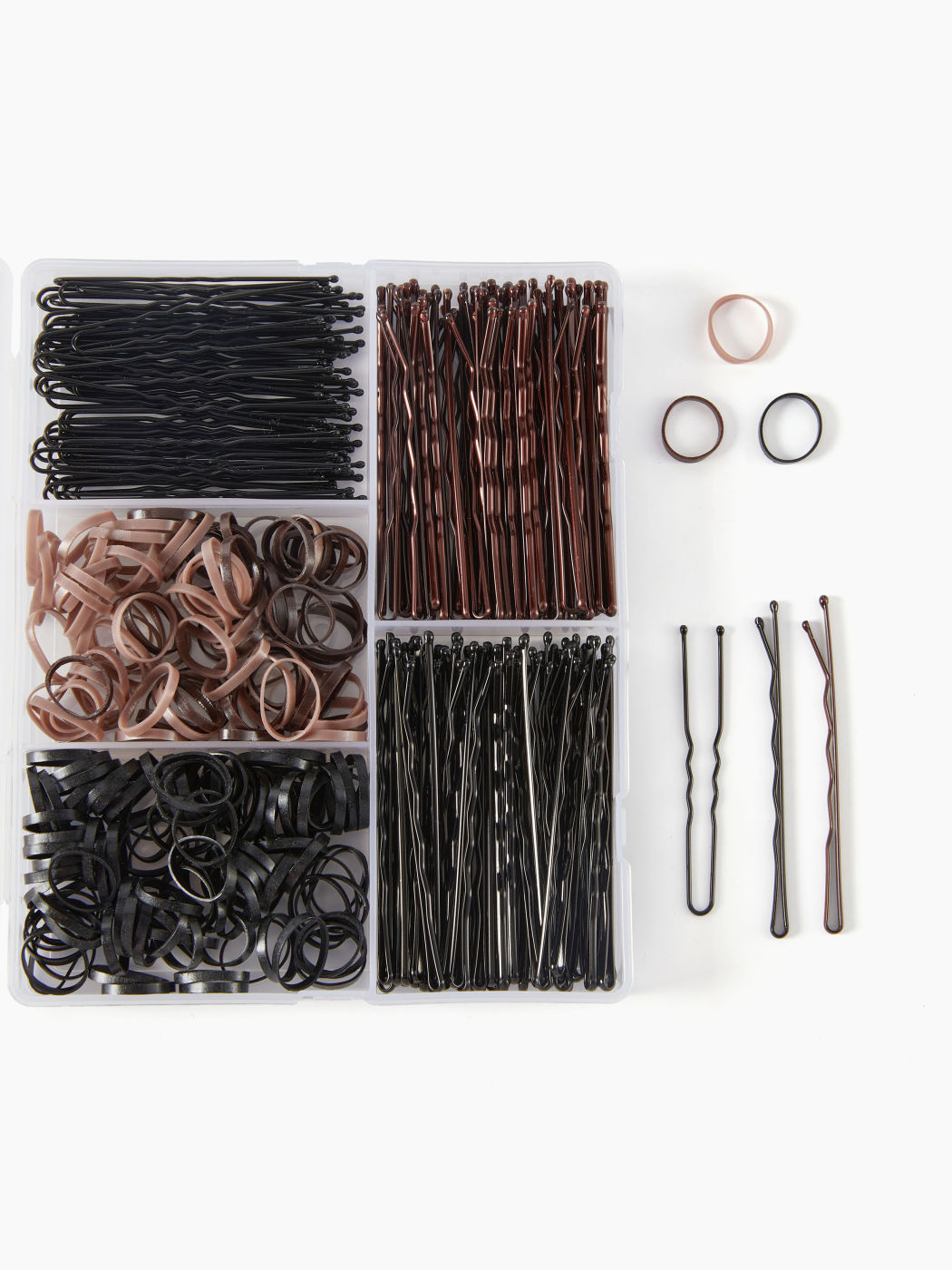 ELASTIC HAIR BAND & WAVY U-SHAPED HAIR CLIP SET