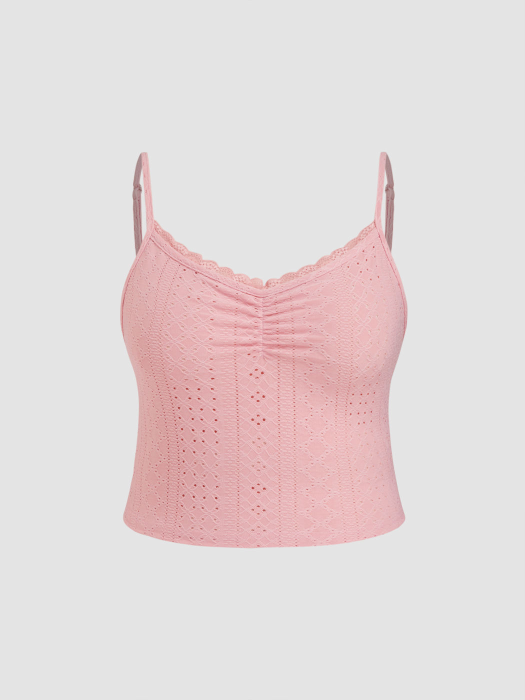 Spitzenbesatz Crop Cami Top Kurve & Plus