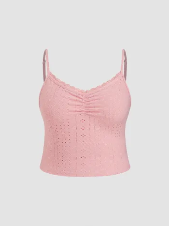 Lace Trim Crop Cami Top Curve & Plus