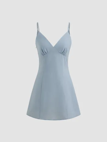 Cotton-blend Gingham Bowknot Tiered Ruffle Mini Dress