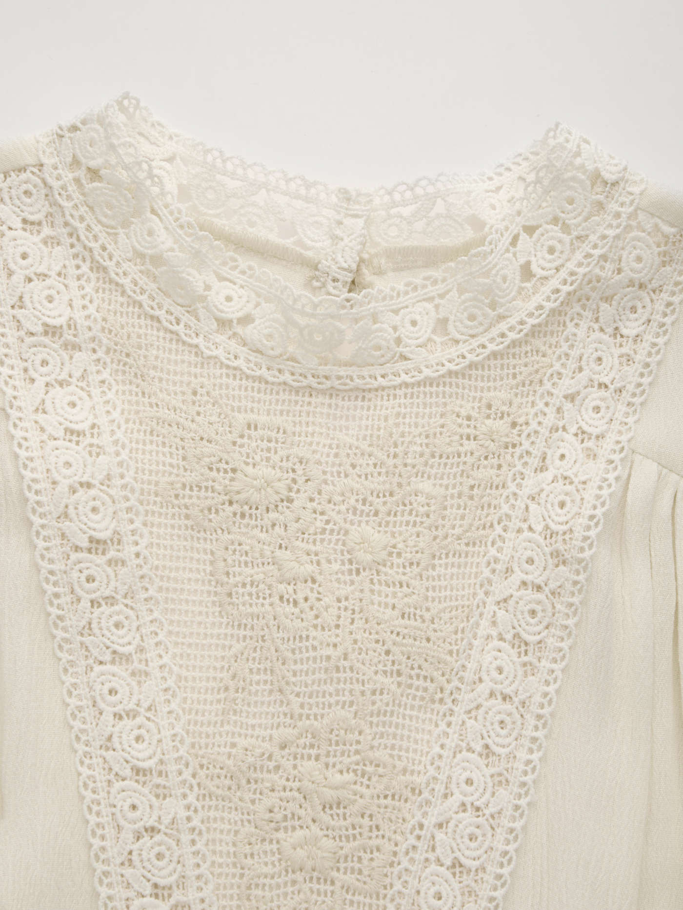 Stand Collar Lace Embroidery Crop Tank Top