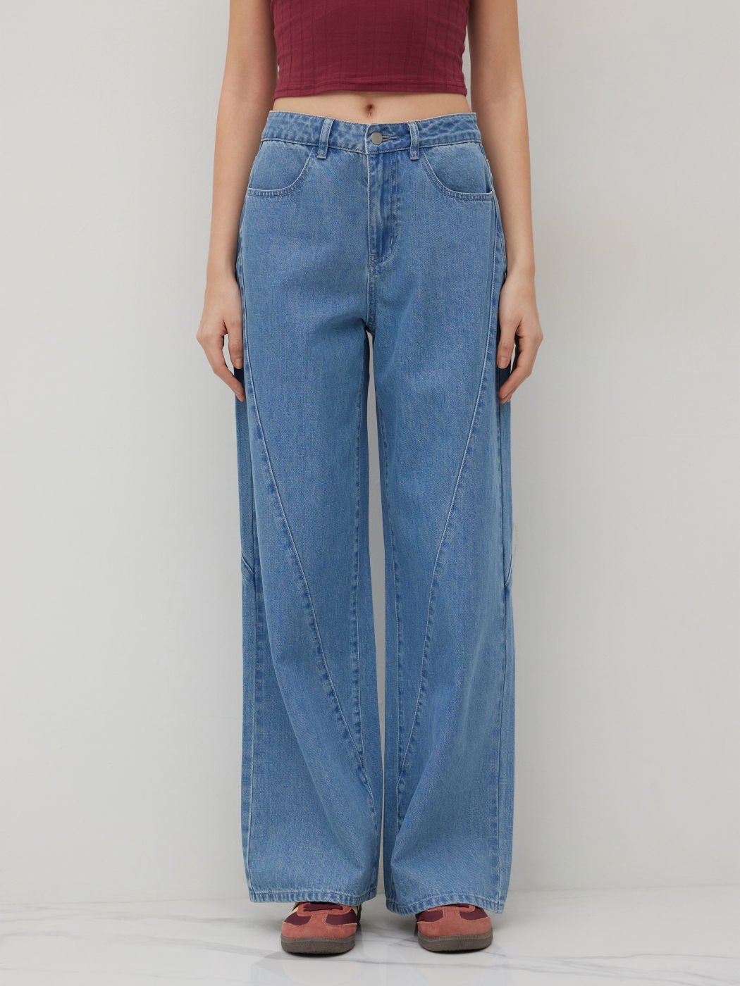 Cider Denim Mid Rise Baggy Jeans