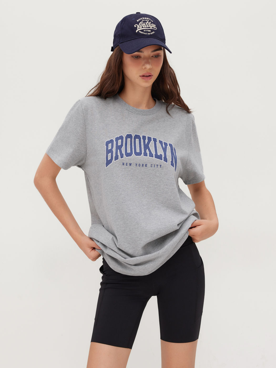BROOKLYN Cotton-blend Long Oversized Tee