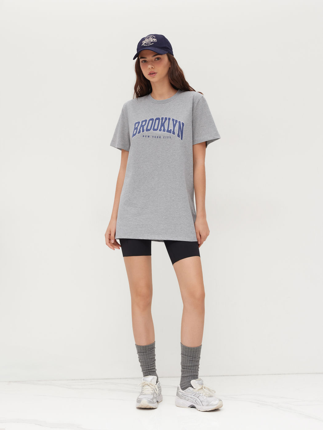 BROOKLYN Cotton-blend Long Oversized Tee