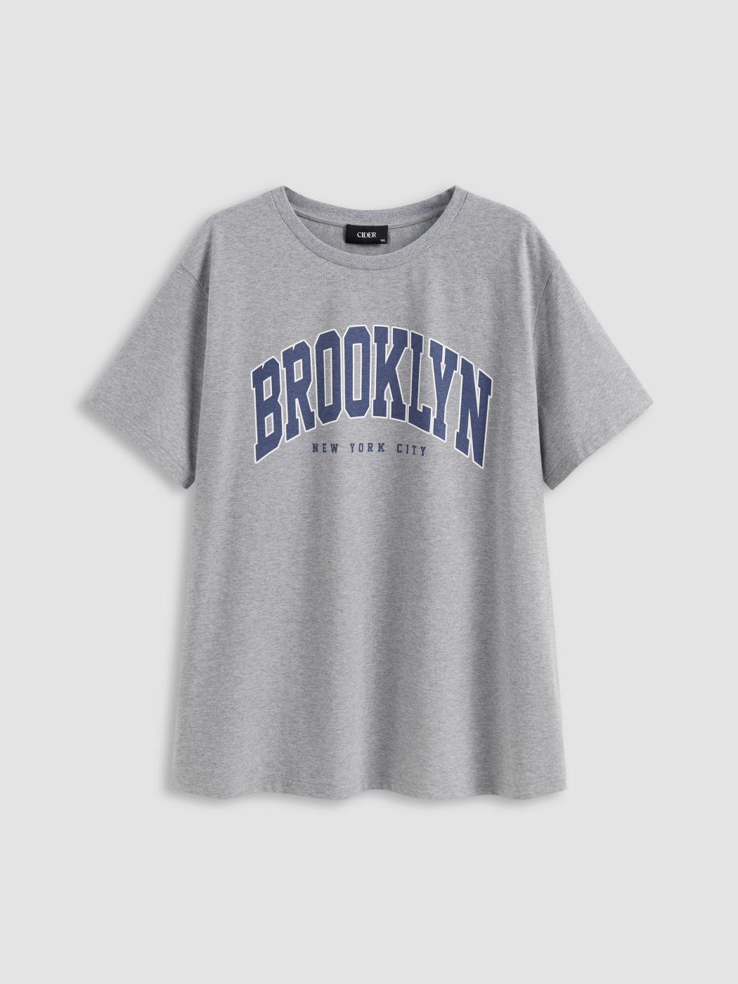 BROOKLYN Cotton-blend Graphic Long Oversized Tee