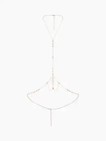CATENA CORPO METALLICA CON STRASS