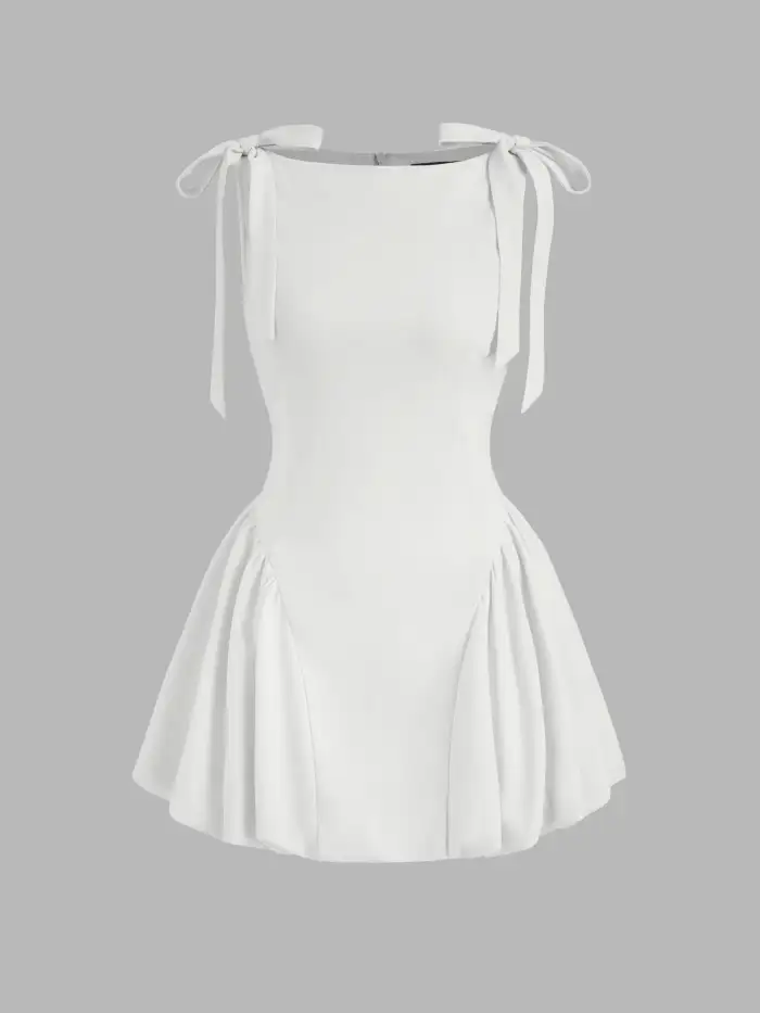 Lace Sweetheart Bowknot Cami Mini Dress