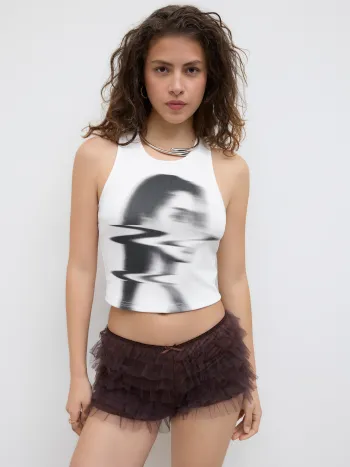Figurengrafik Crop Tank Top