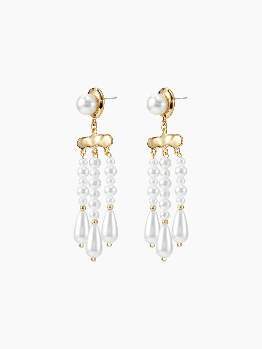 FAUX  PEARL TASSEL EARRINGS