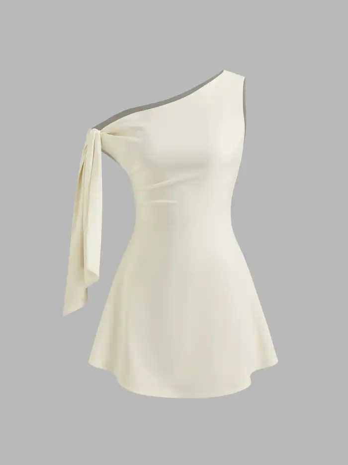 Mesh Mesh Cowl Neck Solid Ruffle Hem Ruched Mini Dress For Date Vacation