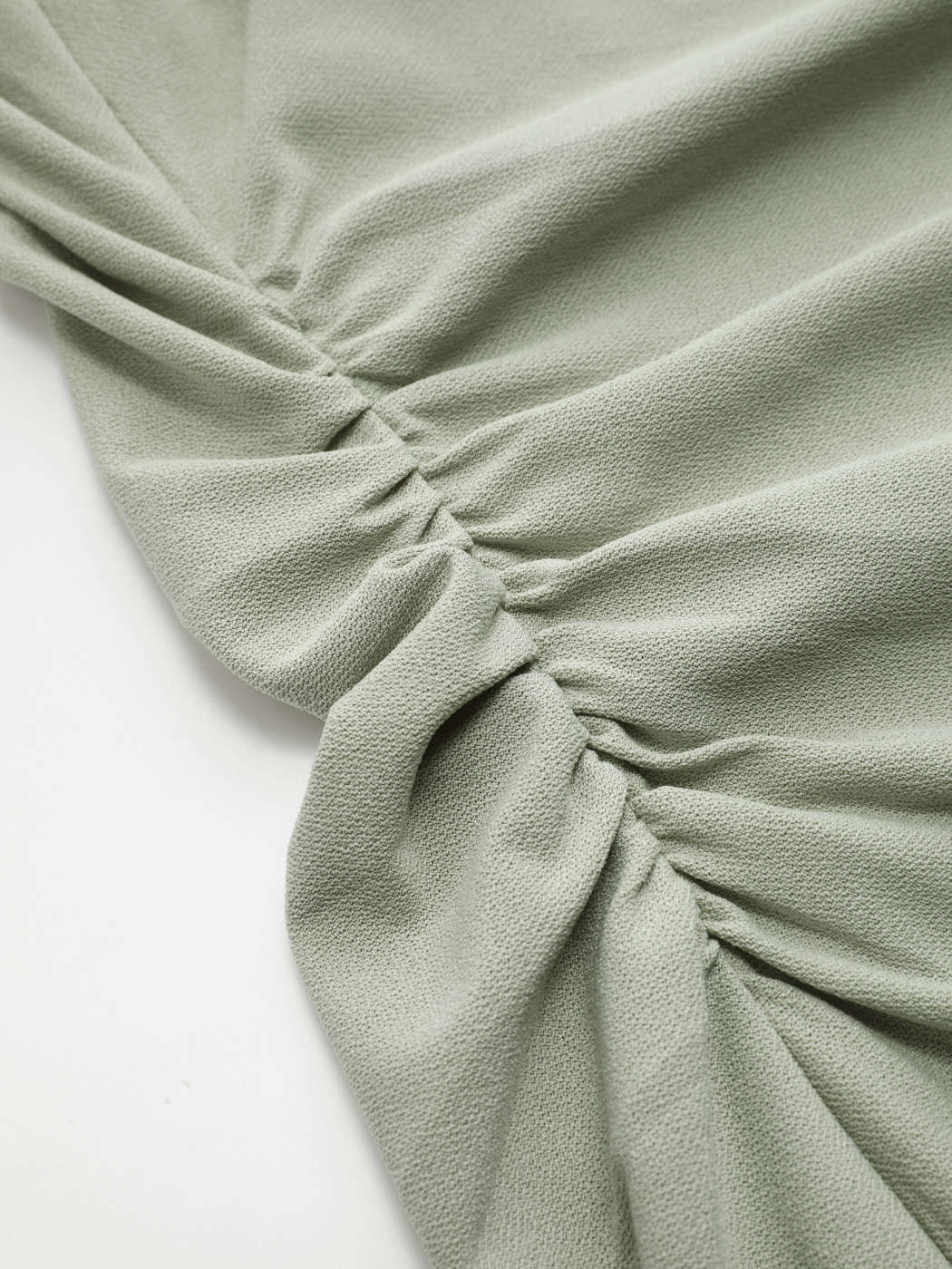 Woven Boat Neck Twist Ruched Midi Dress For Work