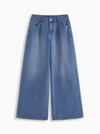 Cider Denim Low-Rise Lockere Jeans