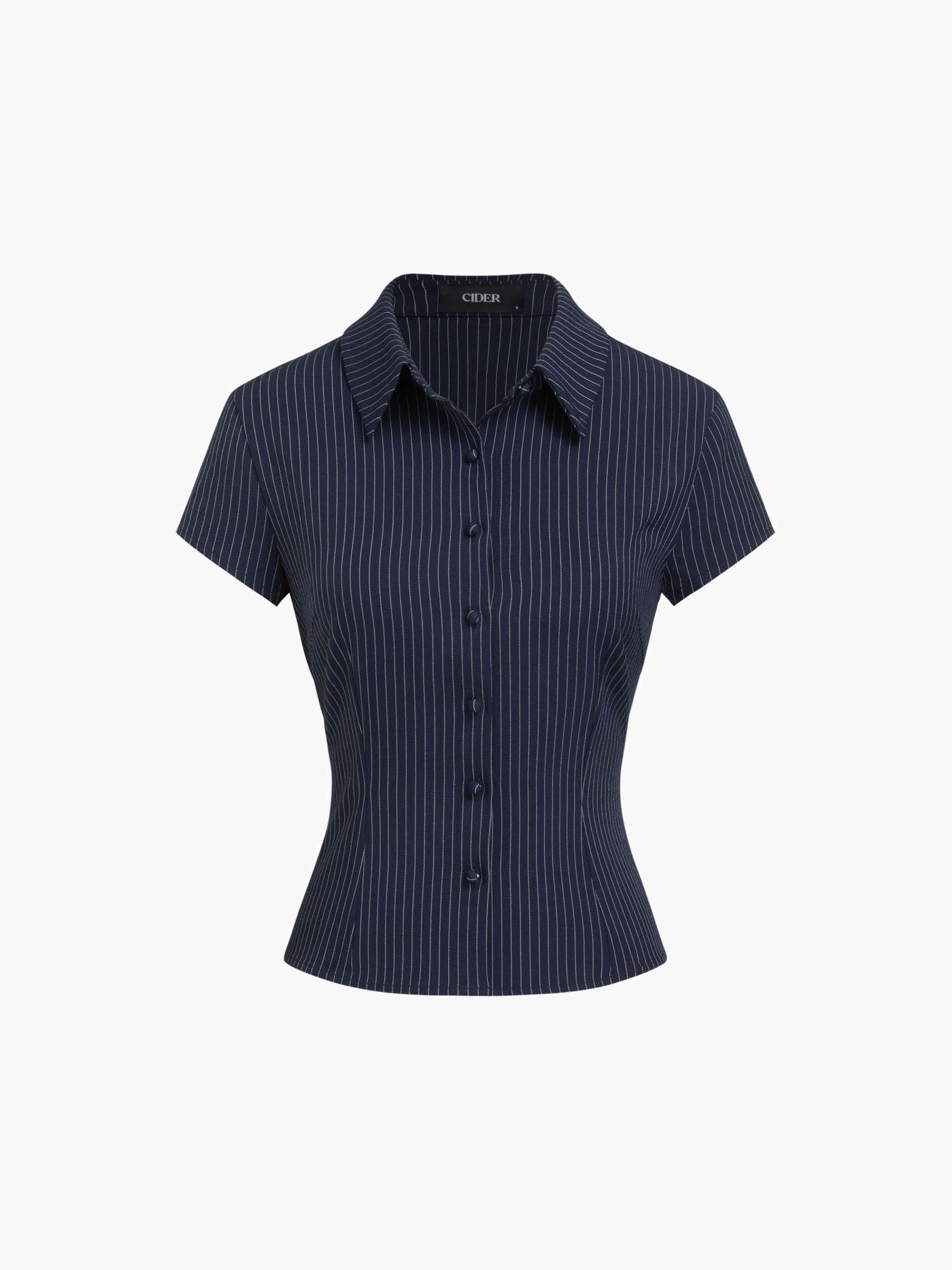 Collar Stripe Short Sleeve Shirt