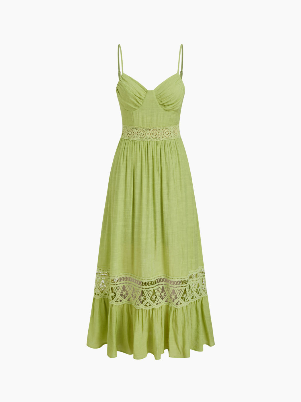 Sweetheart Neckline Bowknot Hollow Out Ruffle Maxi Dress