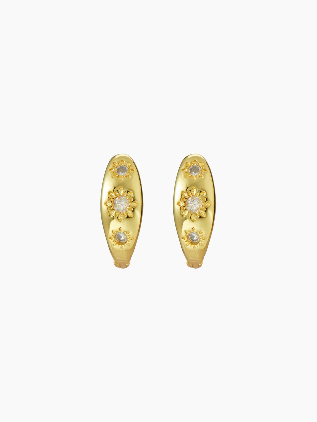 RHINESTONE HOOP EARRINGS
