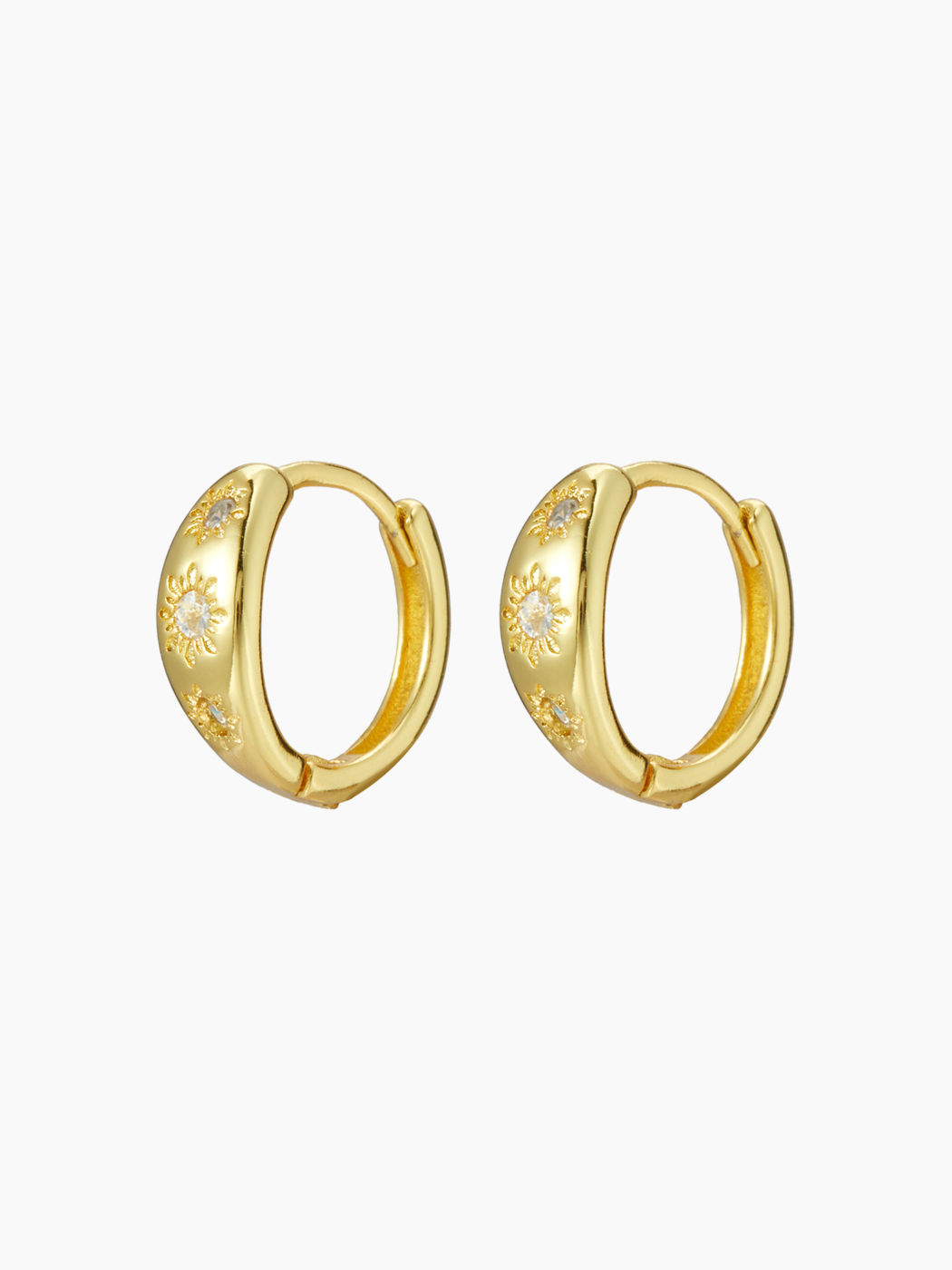 RHINESTONE HOOP EARRINGS