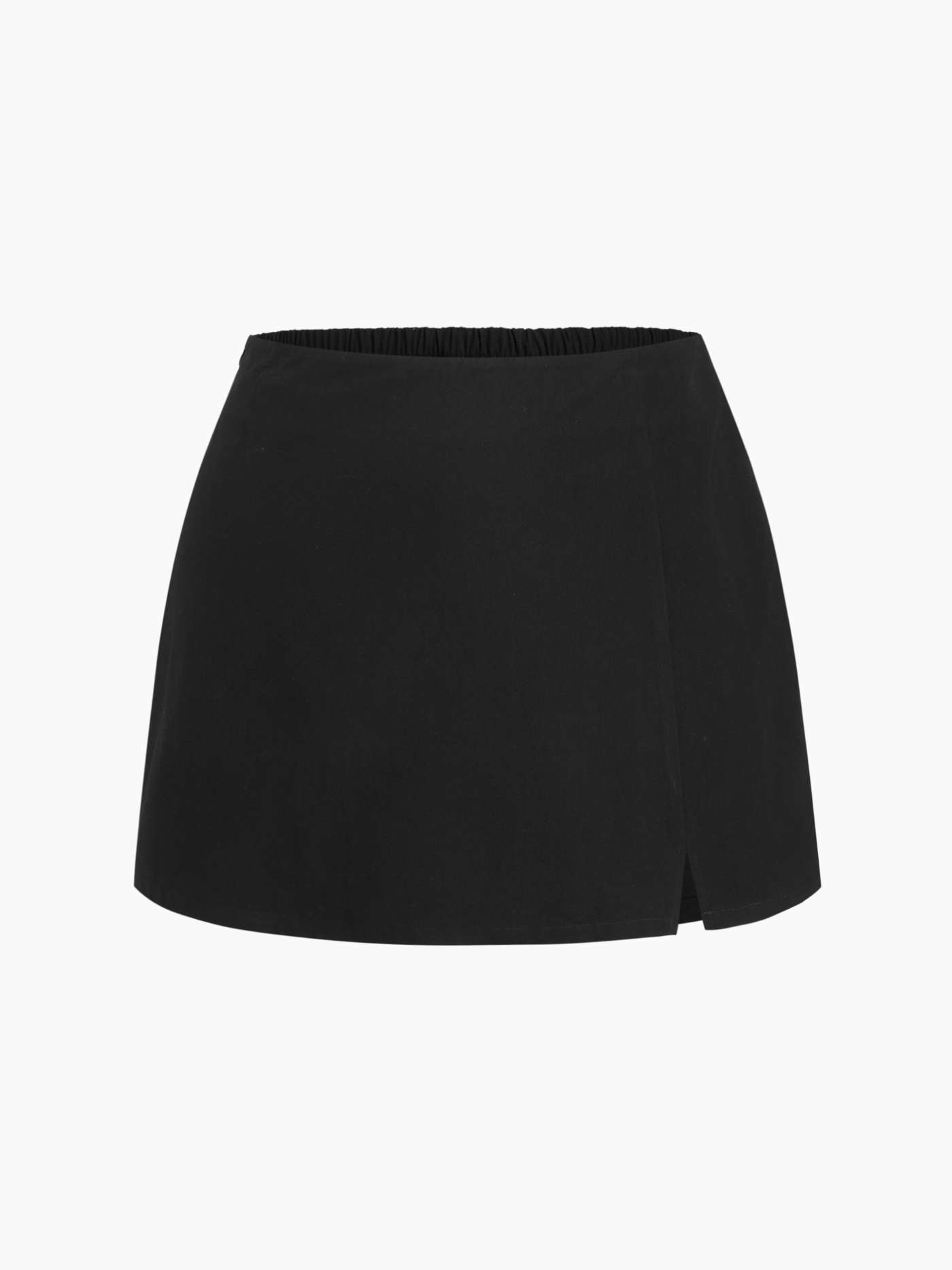 Cotton Mid Rise Split Mini Skirt Curve & Plus
