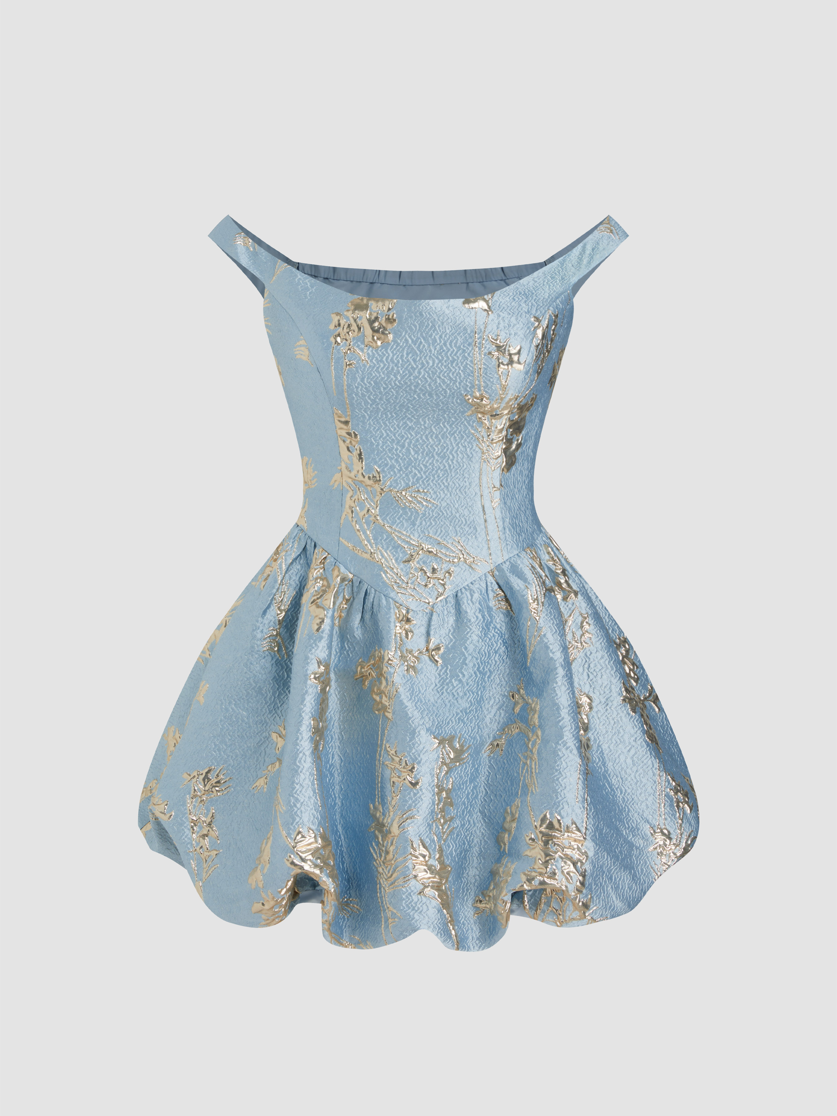 パーティードレス Sheina Jacquard Square Neck Dress Jacquard Jacquard Square Neck Floral Mini Dress For Date