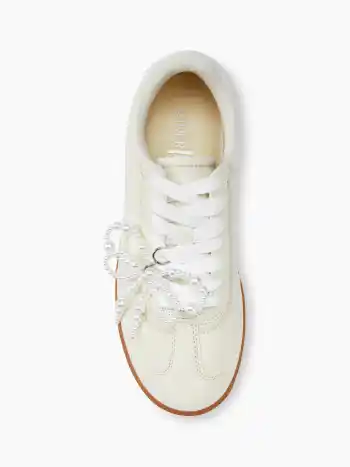 FAUX PEARL & BOW STAINLESS STEEL SHOE CHARM