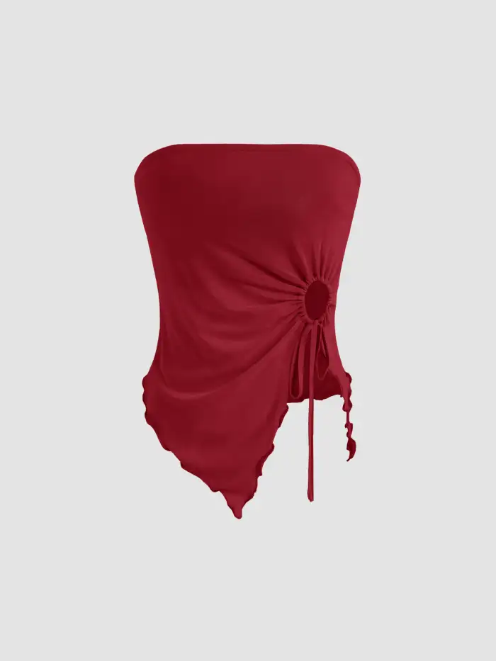 Lace Criss Cross Lingerie With Brief Set