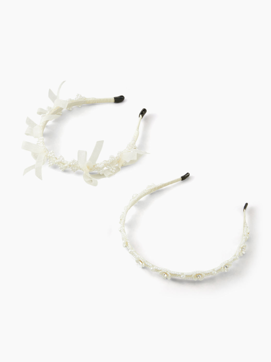 2PCS BOWKNOT & FAUX PEARL & FLOWER & RHINESTONE HEADBAND