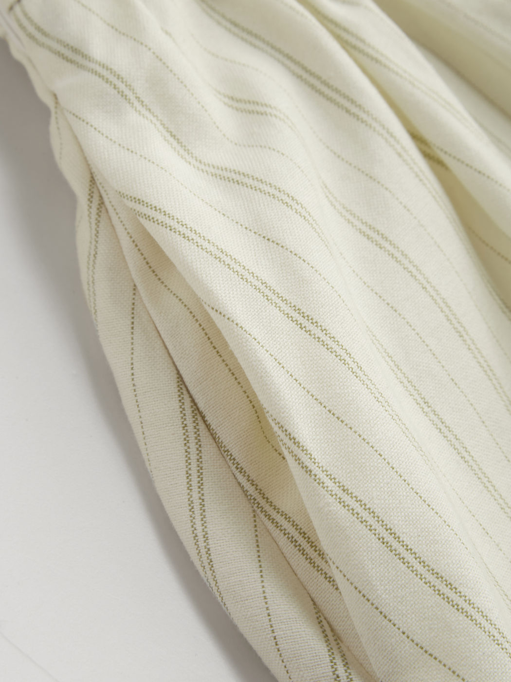 Cotton-blend Asymmetrical Neck Stripe Maxi Dress