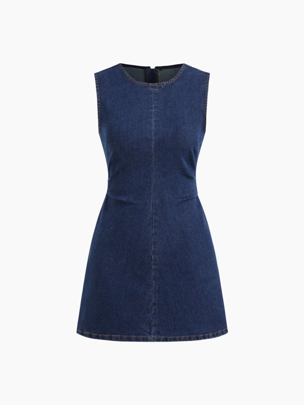 High Stretch Denim Ruched Zipper Mini Dress
