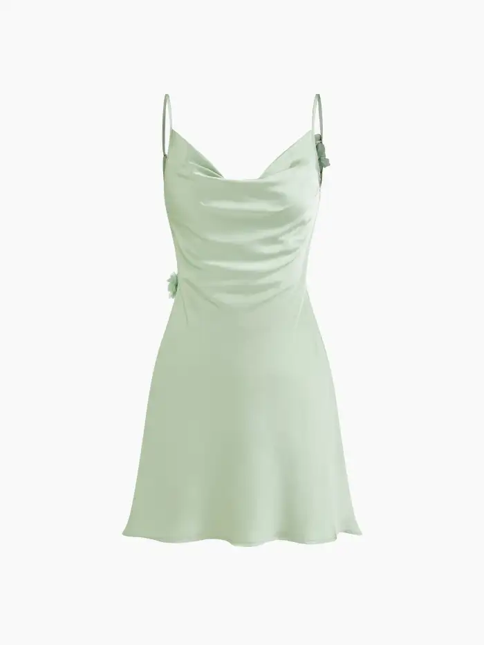 Boat Neck Twist Ruched Mini Dress