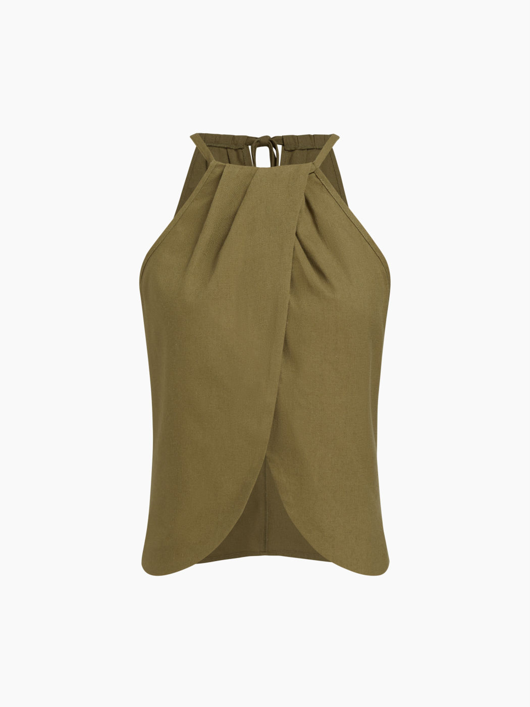 Linen-blend Split Cami Top