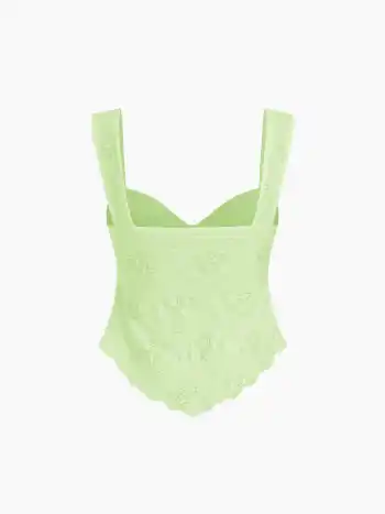 Spitze Sweetheart Schleifen-Tank-Top