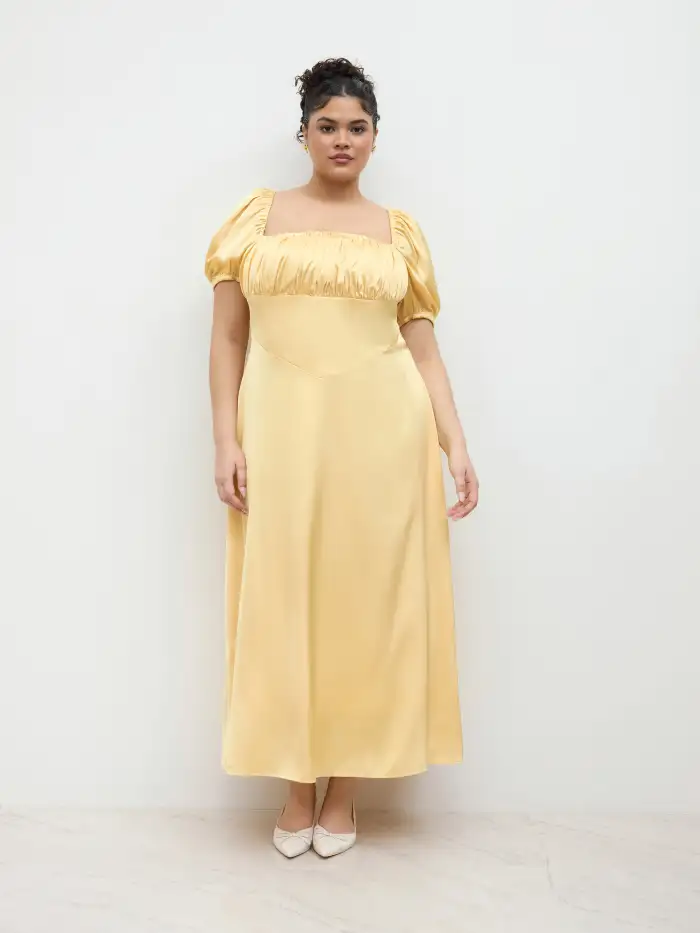Satin Satin Boat Neck Bowknot Mini Dress Curve & Plus For Date