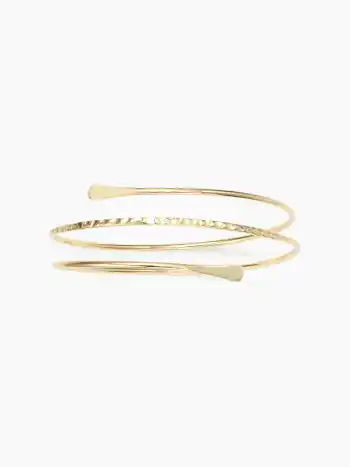Mehrschichtige, spiralförmig strukturierte metallene Armbinde
