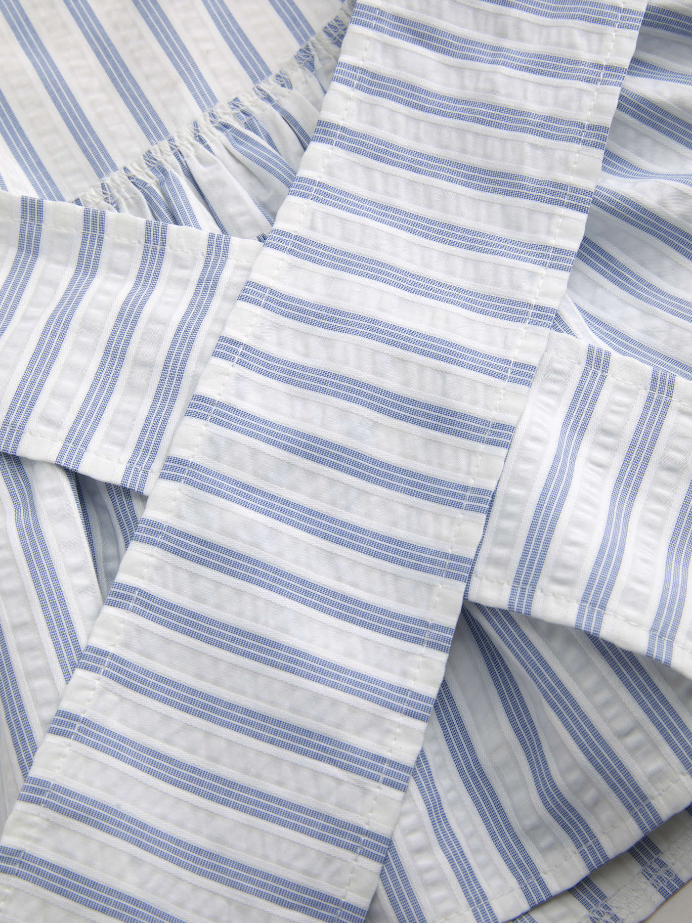 Woven Cotton-blend Striped Bow Ruffle Cami Top For School Daily Casual Vacation