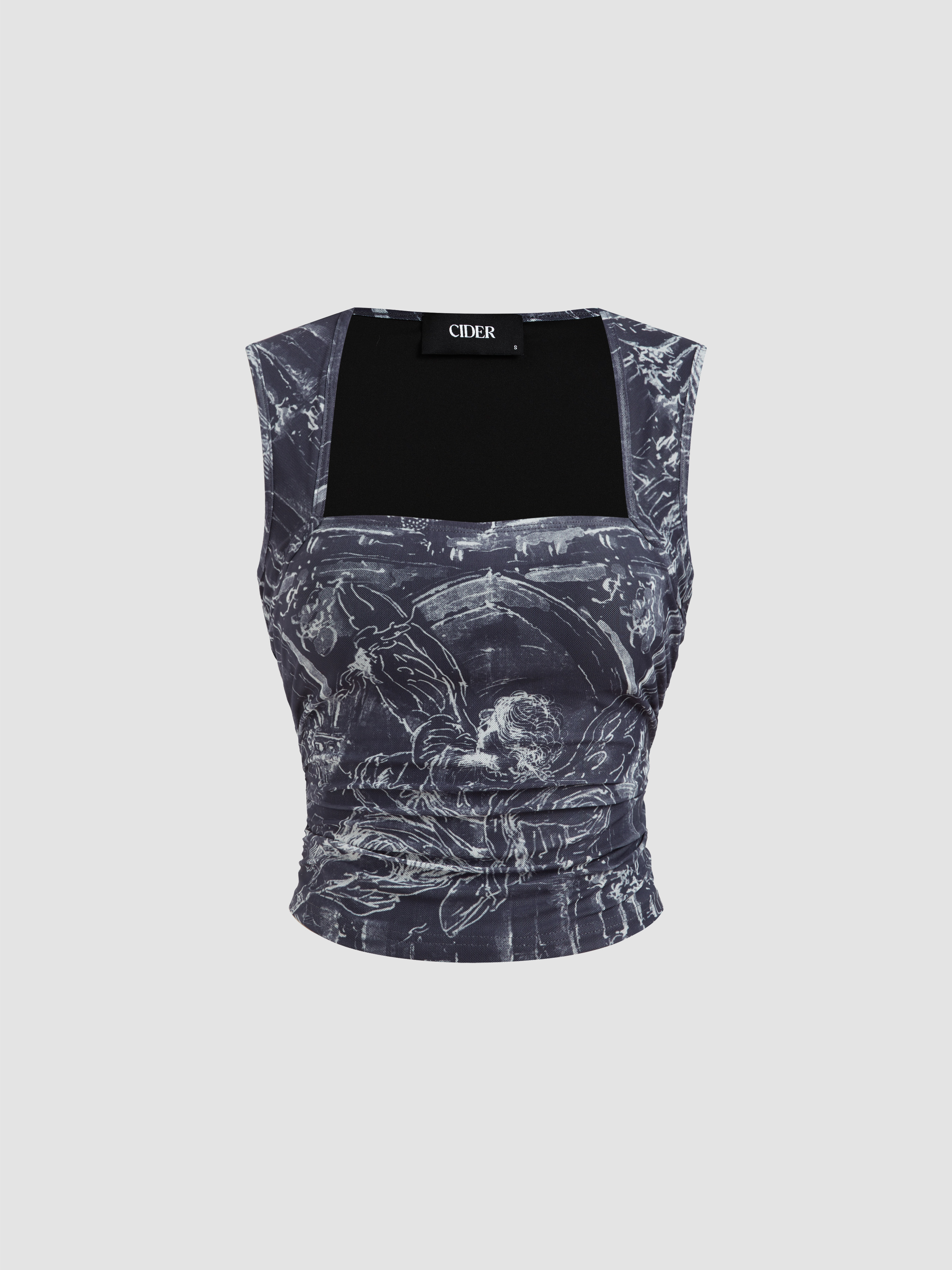 トップス BOTANICAL JACQUARD CUTOUT CAMI TOP フェティコ - FETICO | Botanical Jacquard Cutout Cami