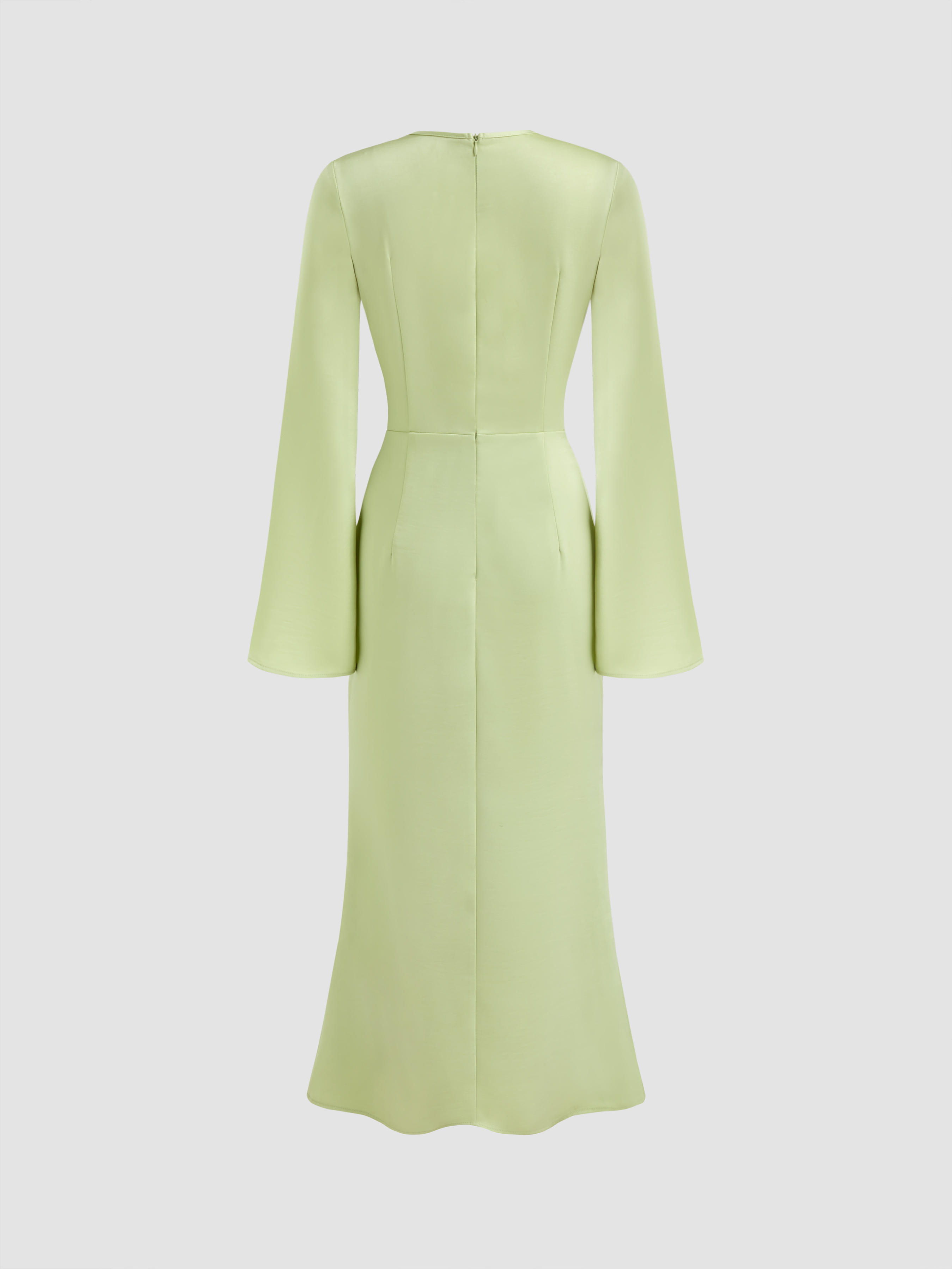 Woven Asymmetrical Neck Twist Ruffle Maxi Dress For Date