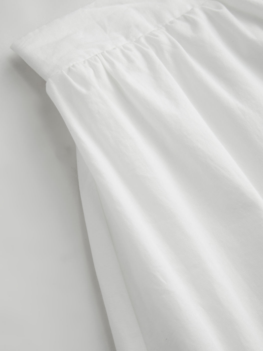 Baumwoll-Maxi-Skirt mit Wellenrand, Mittelbund, Ebenenoptik Kurve & Plus