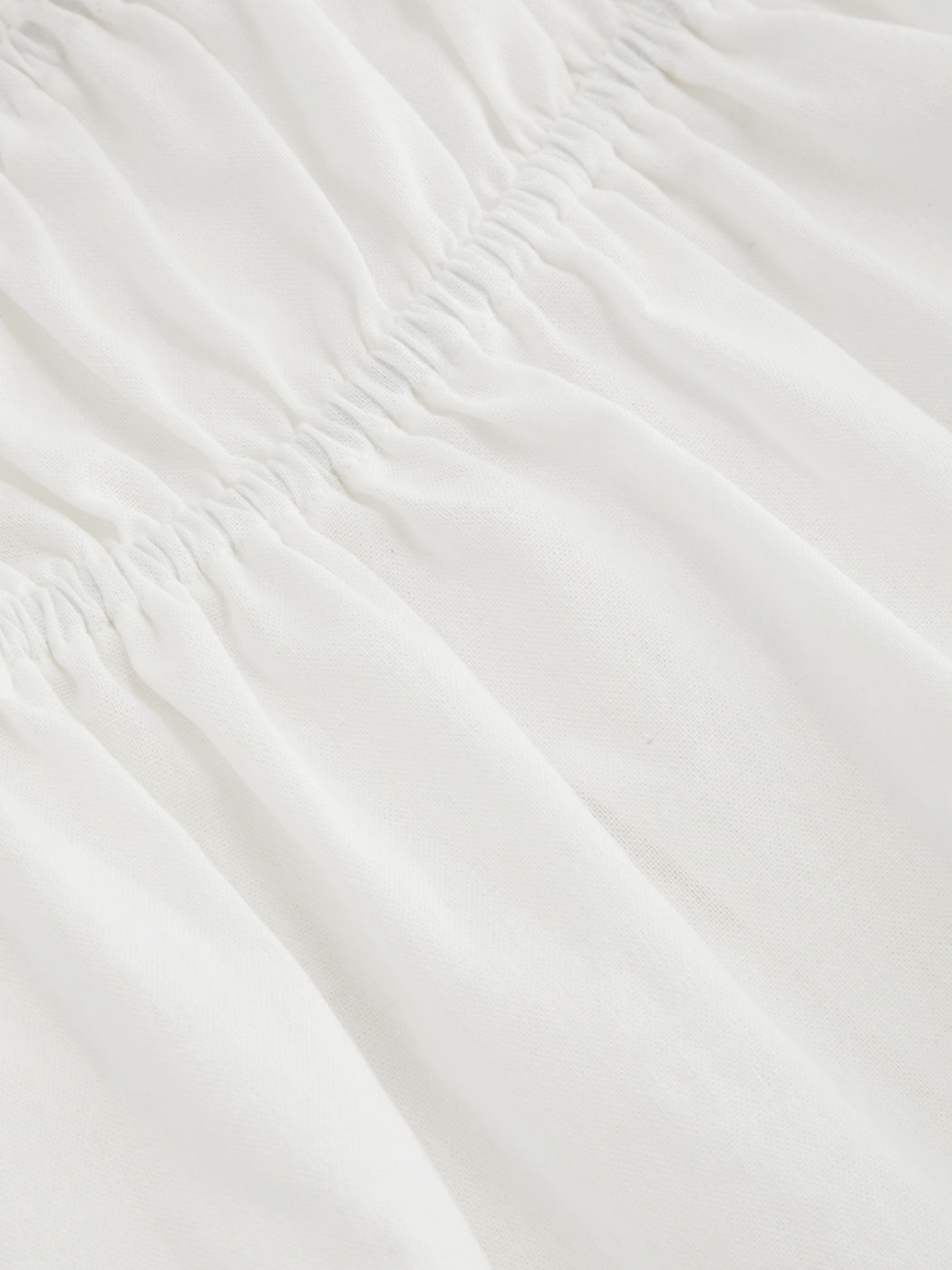 100% Baumwolle Quadratischer Hals Broderie Anglaise Binde-Front Bogen Oberteil