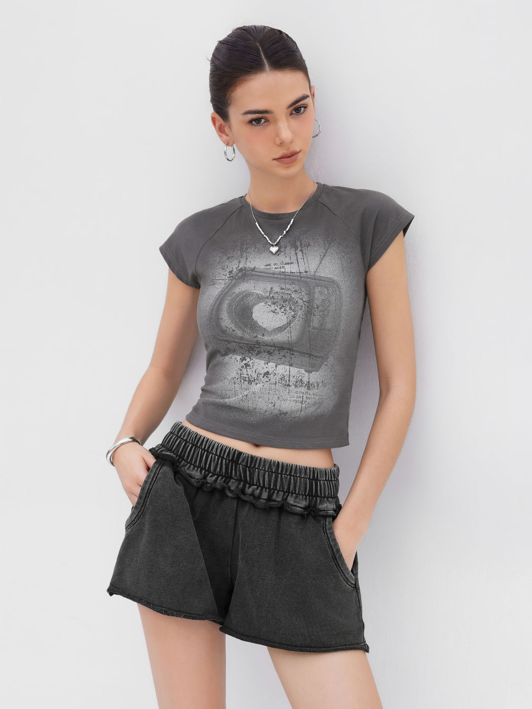 TV Graphic Cotton-blend Short Sleeve Tee