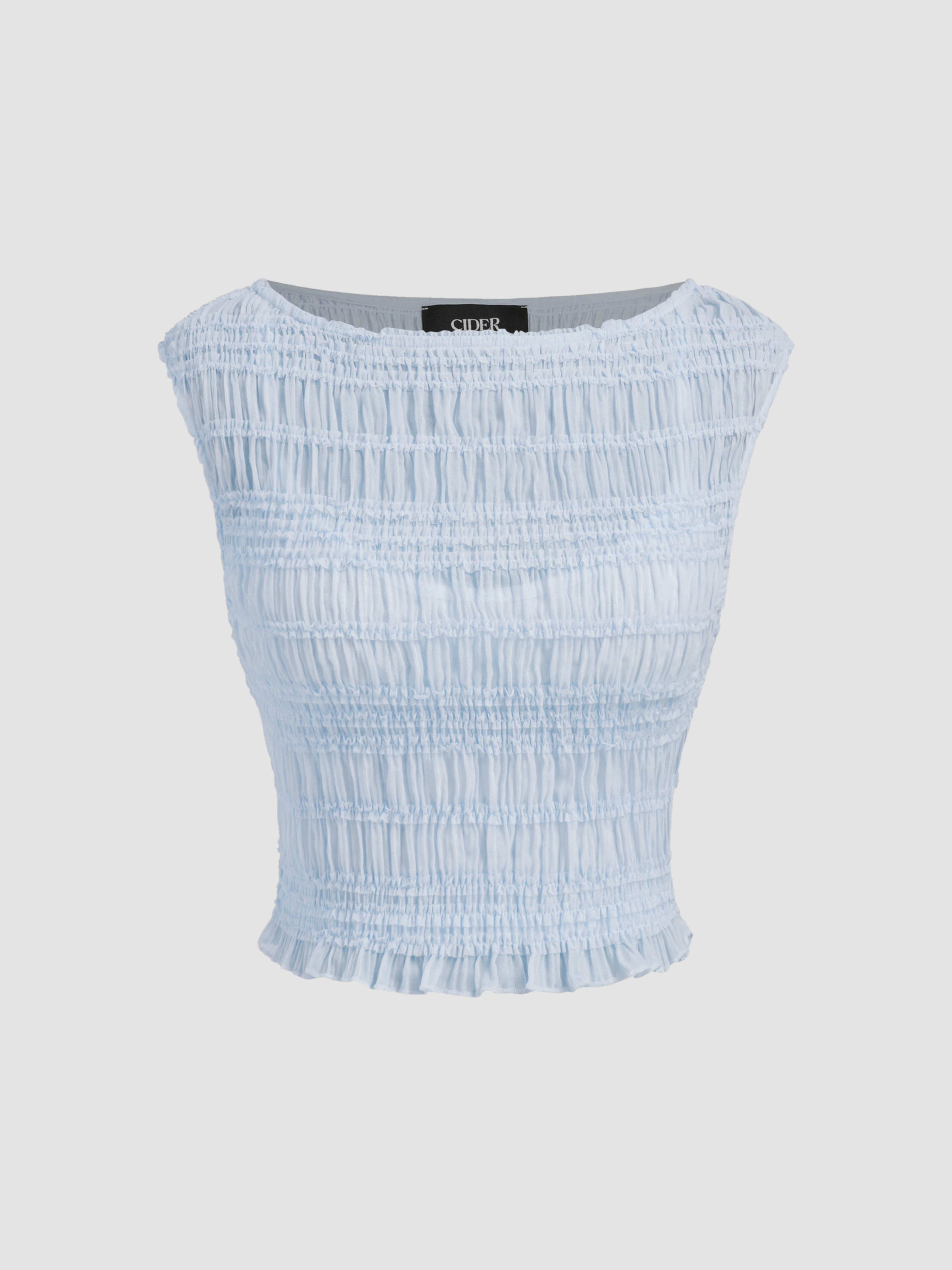Lace Lace Boat Neck See-through Crop Short Sleeve Top For Date