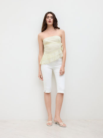 Lace Floral Knotted Bandeau Top