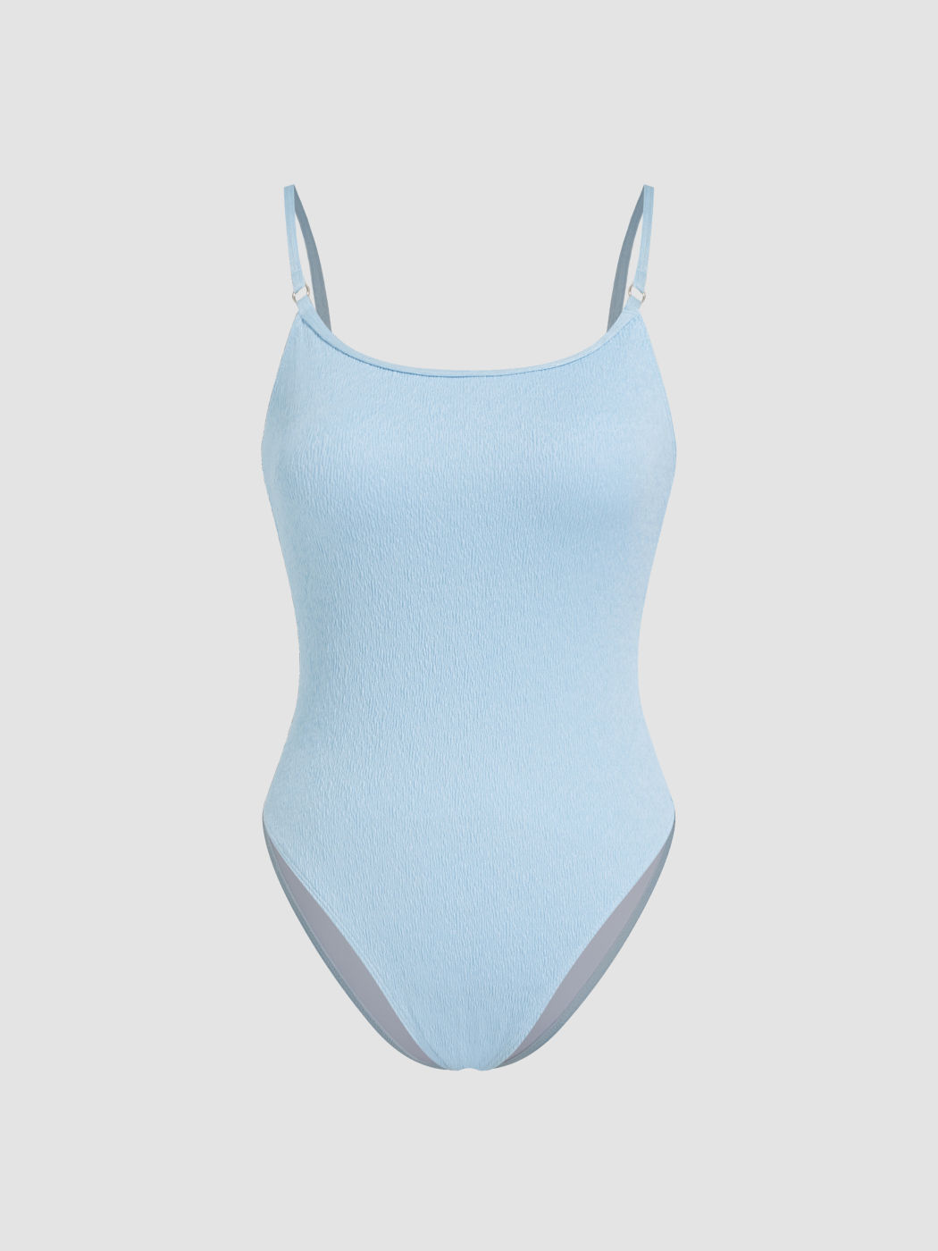Texture Shaping Square Neck One Piece Swimsuit