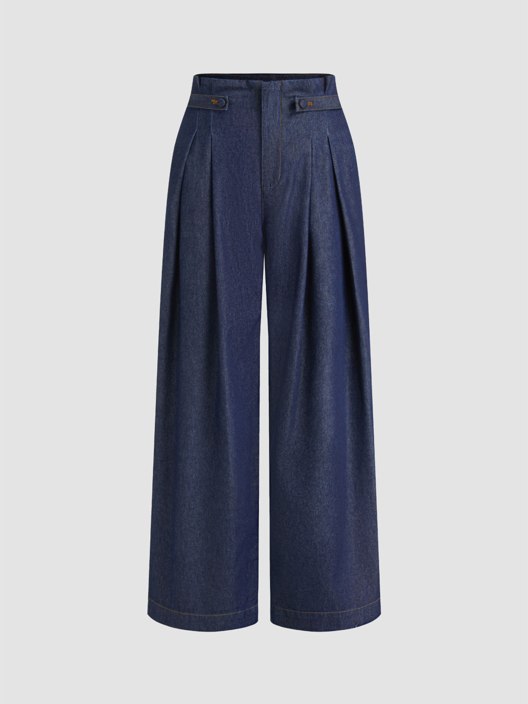 Denim Mittelhöhe Geschlitzte Breitbein Jeans