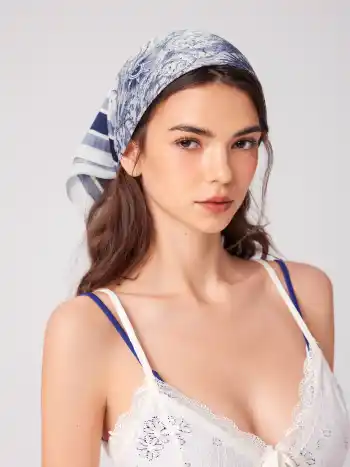 SQUARE TOILE DE JOUY HEADSCARF