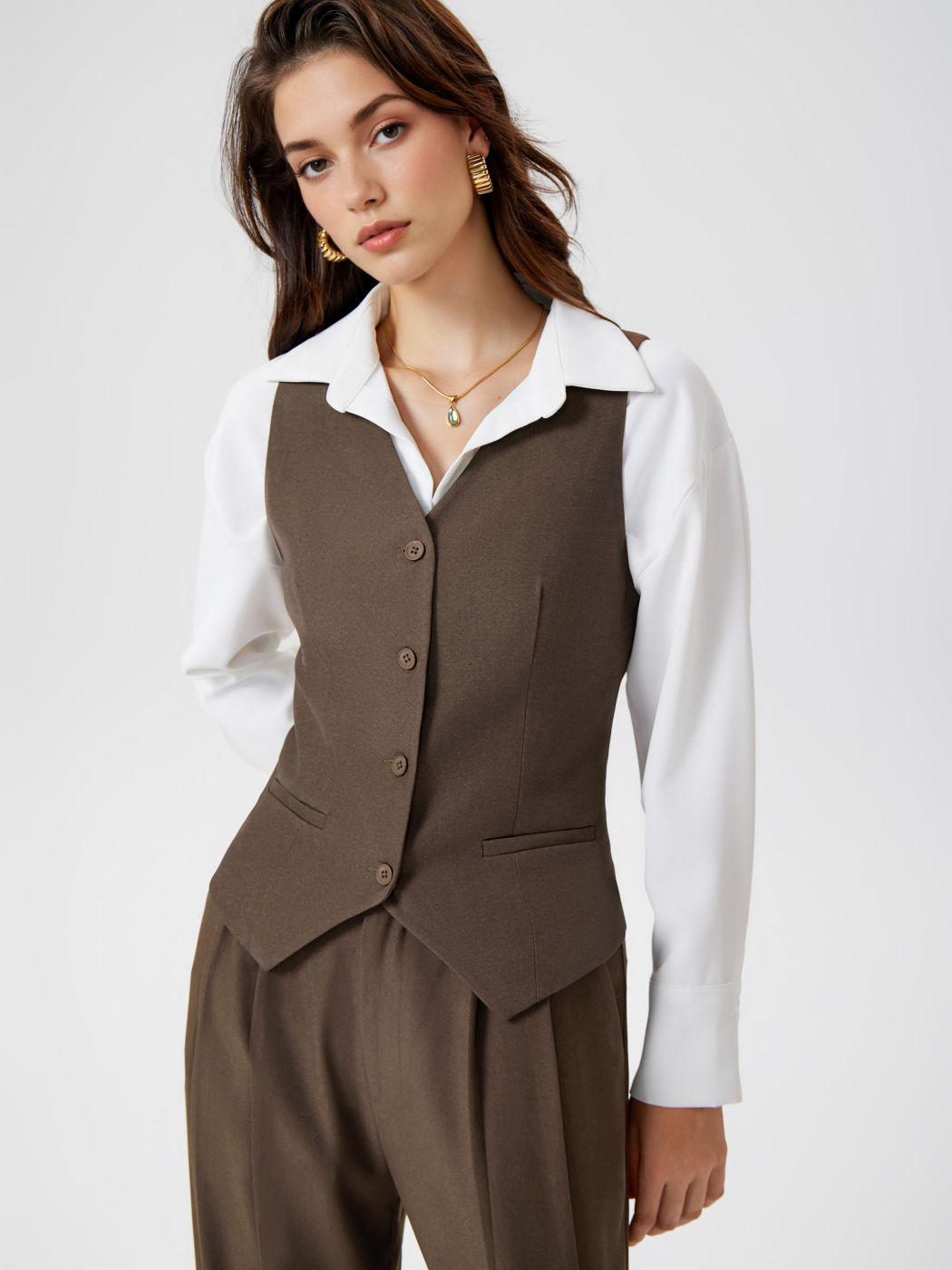 V-Neck Button Waistcoat