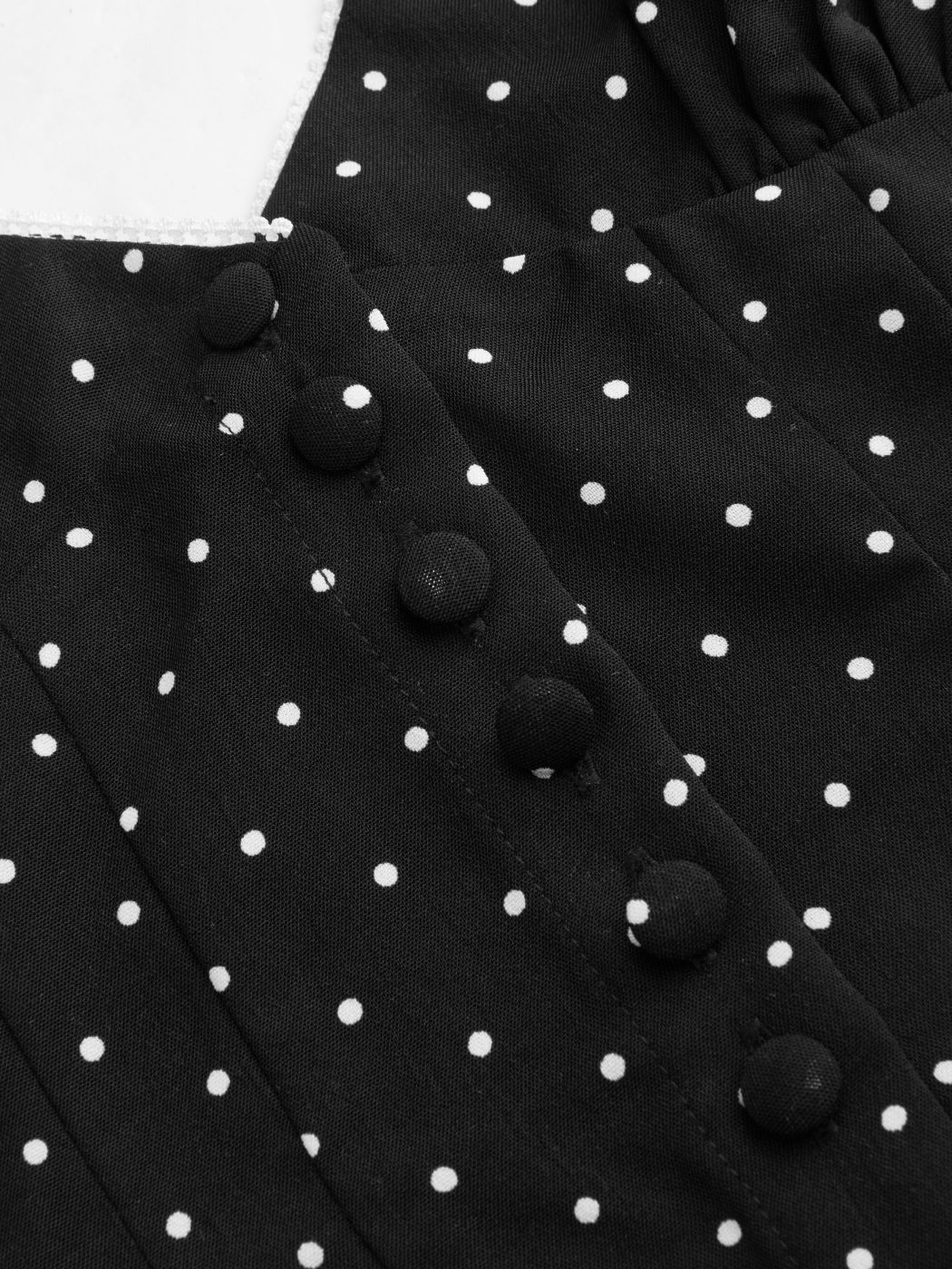 Halter-Ausschnitt mit Polkadots und Plissee Crop Top