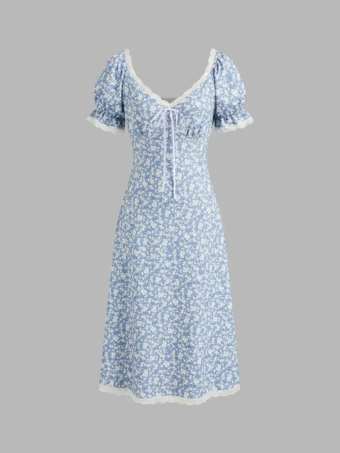 Cotton-blend Boat Neck Striped Ruffle Maxi Dress