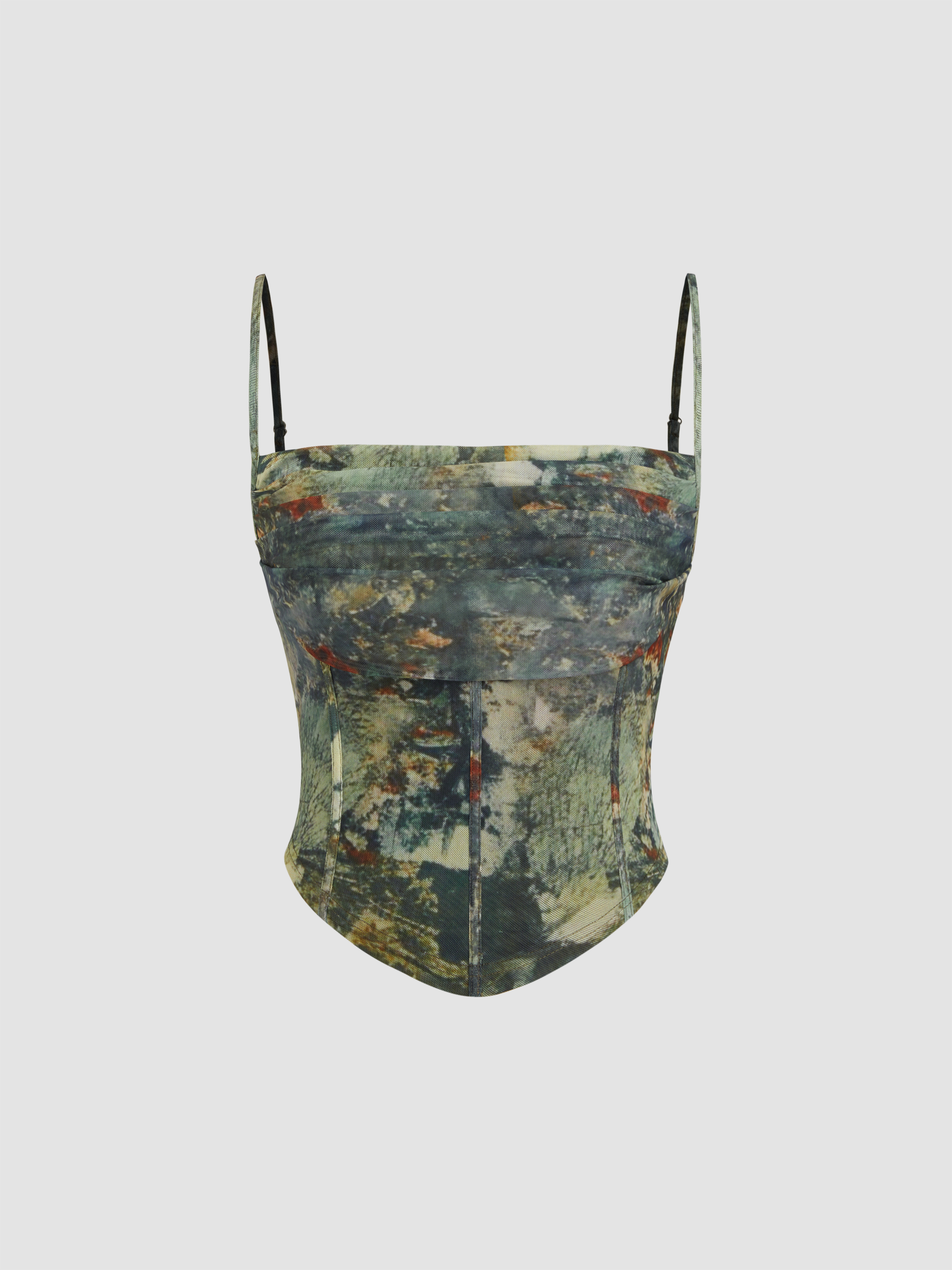 Jacquard Jacquard Floral Split Tube Top For Daily Casual